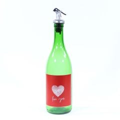 Sevgililer Günü Konseptli Sosluk Yeşil 750 ml (Akıtıcılı) Love You
