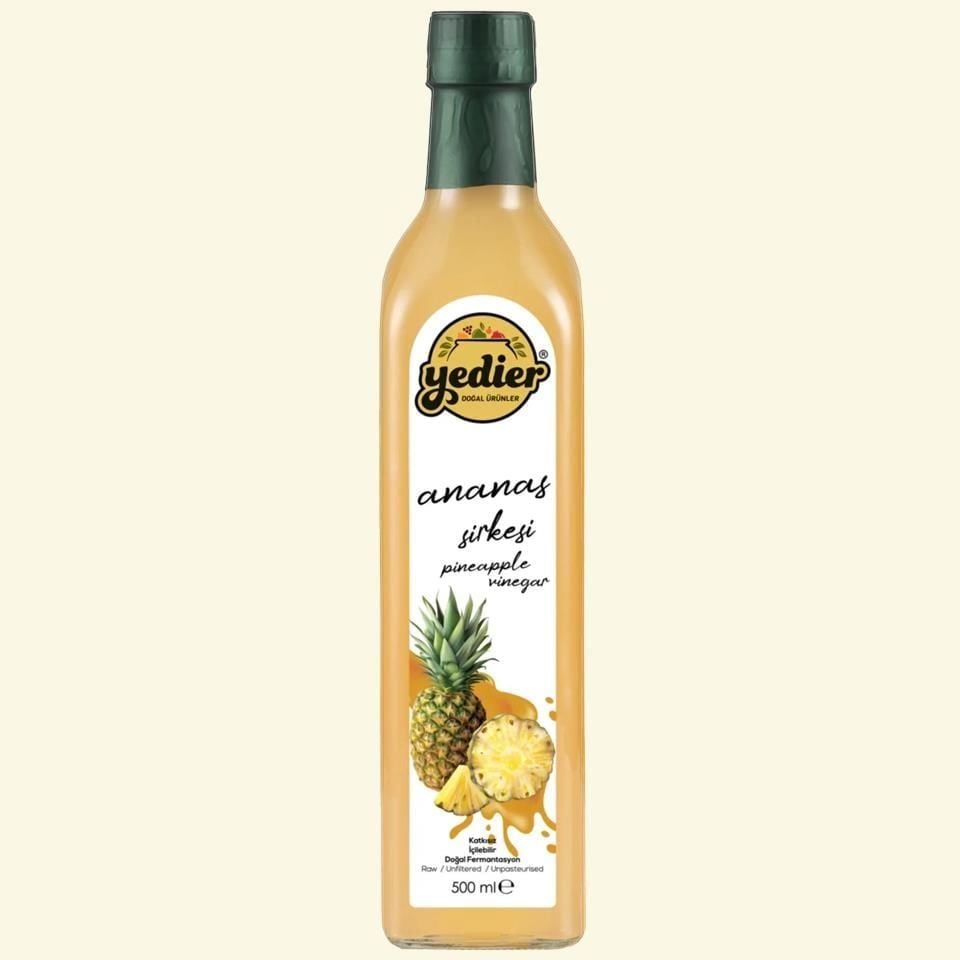 İçilebilir Doğal Fermantasyon Katkısız Ananas Sirkesi 500ml