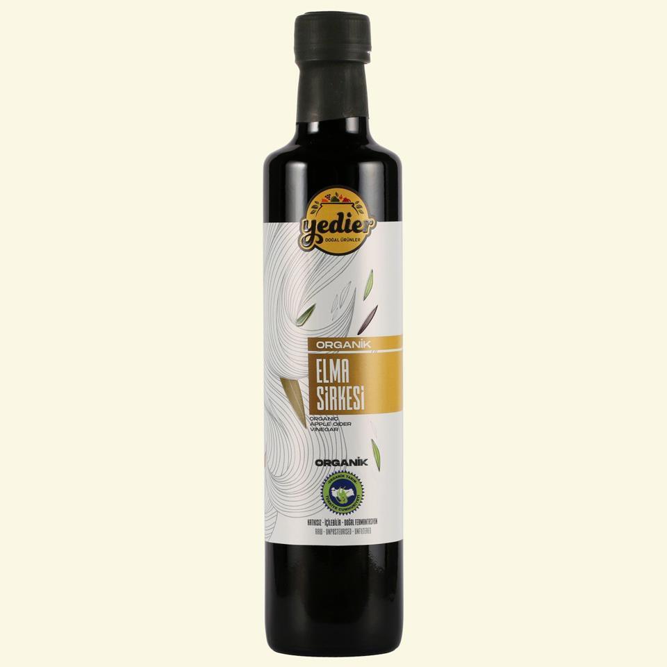 İçilebilir Doğal Fermantasyon Katkısız Organik Elma Sirkesi 500ml