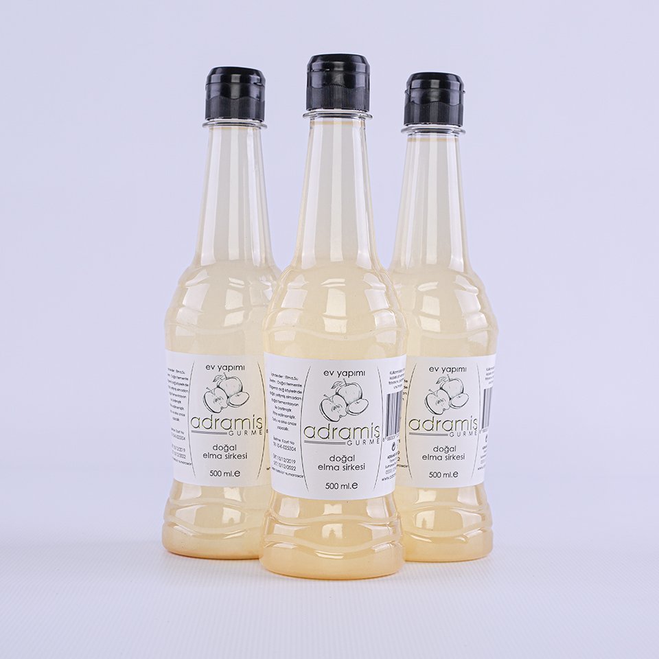 Filtresiz Ev Yapımı Doğal Elma Sirkesi 500ml Pet Şişe